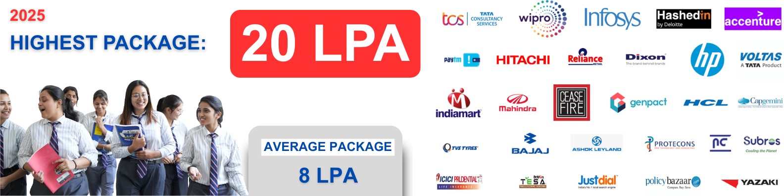 company placement at SSVGI, best college in bareilly